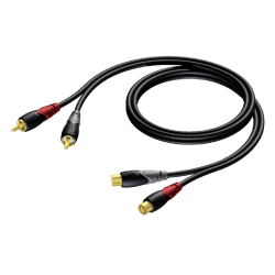 PROCAB CLA850/1.5 2 x RCA/Cinch żeńskie - 2 x RCA/Cinch męskie 1,5 ma