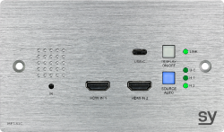 Nadajnik ścienny SY MFT-31C 2x HDMI i 1x USB-C (Szczotkowane aluminium)