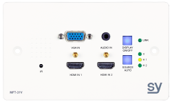 Nadajnik ścienny SY MFT-31V-W 2x HDMI, 1x VGA i Audio (Biały) UK