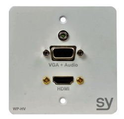 Panel ścienny SY WP-HV-EW 1x HDMI, 1x VGA i Audio (Biały) EU