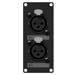 Panel z  podwójnym XLR (F) CAYMON CASY125/B